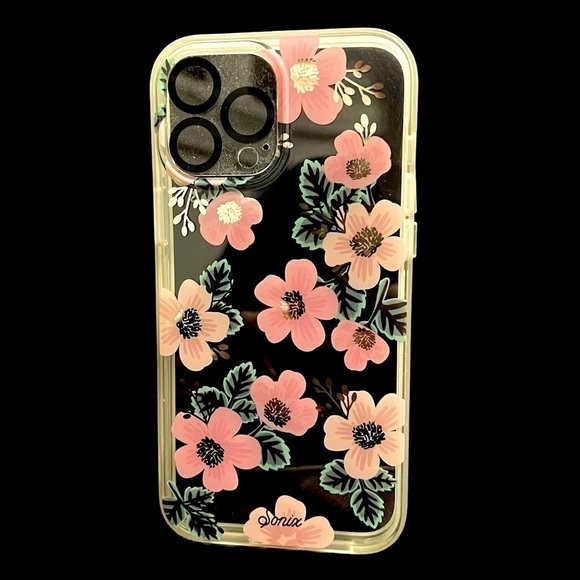 SONIX Clear Floral iPhone 12 Pro Max Case with Metallic accents - Picture 1 of 8